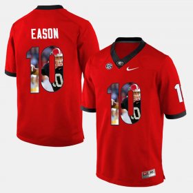 #10 Jacob Eason Player Pictorial University of Georgia Mens Red Jersey 778135-905