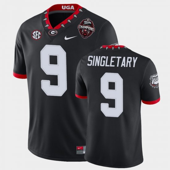 #9 Jaheim Singletary 2022 National Champions Georgia Bulldogs Men Black Jersey 256010-384