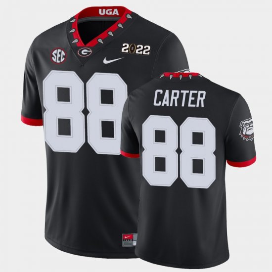 #88 Jalen Carter 2021 National Champions Georgia Game Men\'s Black Jersey 832129-206