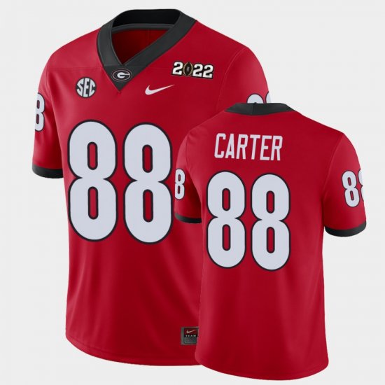 #88 Jalen Carter 2021 National Champions University of Georgia Game Mens Red Jersey 401567-833