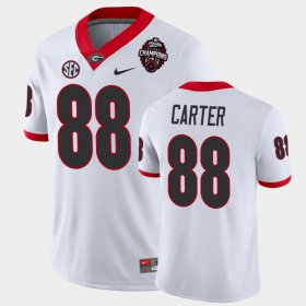 #88 Jalen Carter 2022 National Champions UGA Mens White Jersey 439122-318