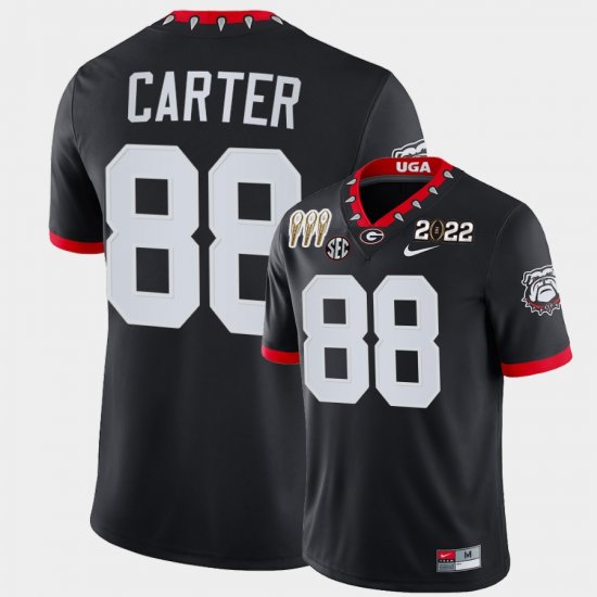 #88 Jalen Carter College Football Georgia 3-Times CFP National Champions Alternate Men Black Jersey 734354-714