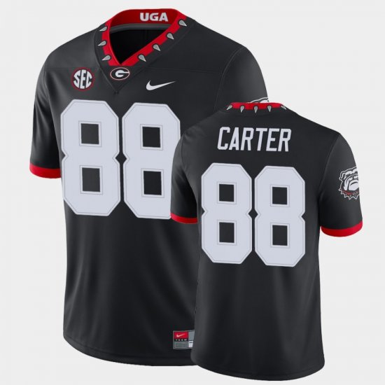 #88 Jalen Carter Game UGA Men\'s Black Jersey 785400-179