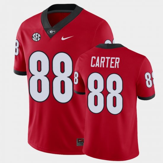 #88 Jalen Carter Game UGA Men\'s Red Jersey 195607-422