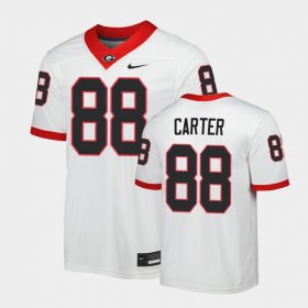 #88 Jalen Carter Game UGA Bulldogs Men's White Jersey 457445-263