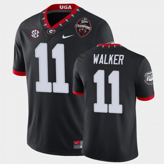 #11 Jalon Walker 2022 National Champions Georgia Bulldogs Men\'s Black Jersey 837728-716