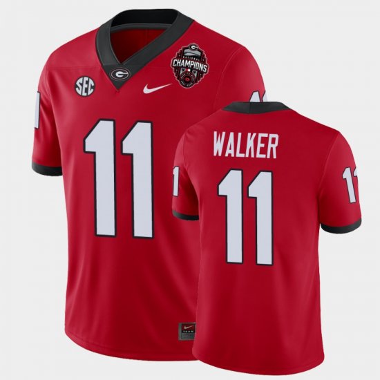 #11 Jalon Walker 2022 National Champions University of Georgia Men Red Jersey 247022-377