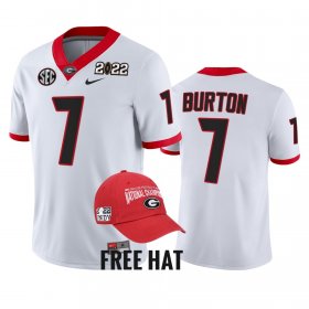 #7 Jermaine Burton College Football Georgia Bulldogs 2021 Orange Bowl Champions CFP Men White Jersey 718820-863 #7 Jermaine Burton College Football Georgia Bulldogs 2021 Orange Bowl Champions CFP Men White Jersey 718820-863