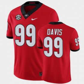 #99 Jordan Davis College Football Georgia Bulldogs Men's Red Jersey 251043-756