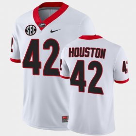 #42 Justin Houston College Football Georgia Alumni Men's White Jersey 978031-585