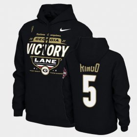 #5 Kelee Ringo 2021 National Champions Georgia Bulldogs Locker Room Mens Black Hoodie 515450-466 #5 Kelee Ringo 2021 National Champions Georgia Bulldogs Locker Room Mens Black Hoodie 515450-466