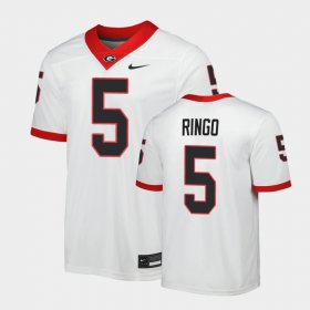 #5 Kelee Ringo Game Georgia Men's White Jersey 617257-679