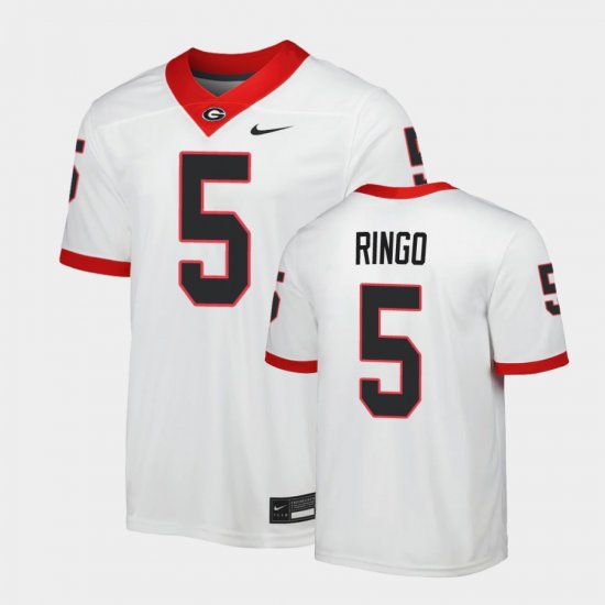 #5 Kelee Ringo Game Georgia Men\'s White Jersey 617257-679