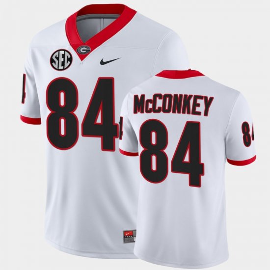 #84 Ladd McConkey College Football Georgia Game Men\'s White Jersey 240826-937