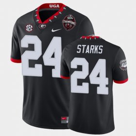 #24 Malaki Starks 2022 National Champions UGA Bulldogs Men's Black Jersey 162244-893