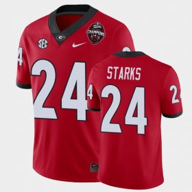 #24 Malaki Starks 2022 National Champions Georgia Bulldogs Men Red Jersey 332368-275