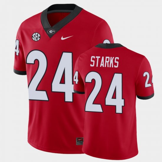 #24 Malaki Starks Game UGA Mens Red Jersey 401692-718