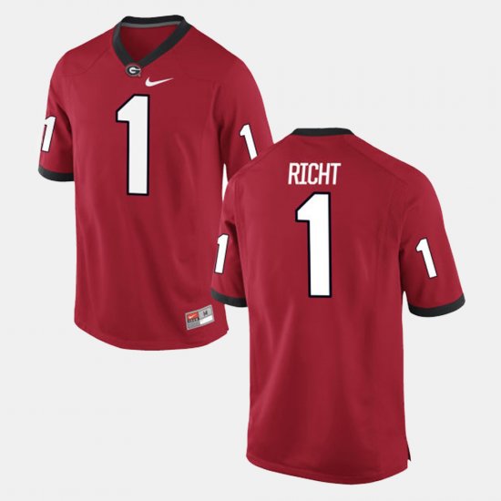 #1 Mark Richt Alumni Football Game Georgia Bulldogs Men Red Jersey 742300-572