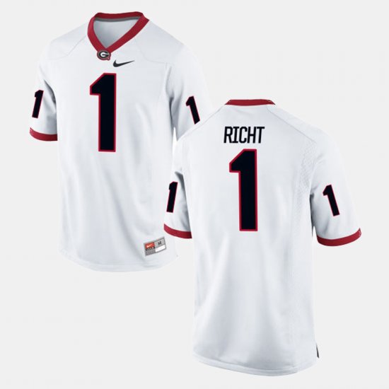 #1 Mark Richt Alumni Football Game UGA Bulldogs Men\'s White Jersey 637698-750