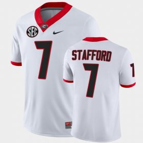 #7 Matthew Stafford College Football University of Georgia Alumni Men's White Jersey 556542-931