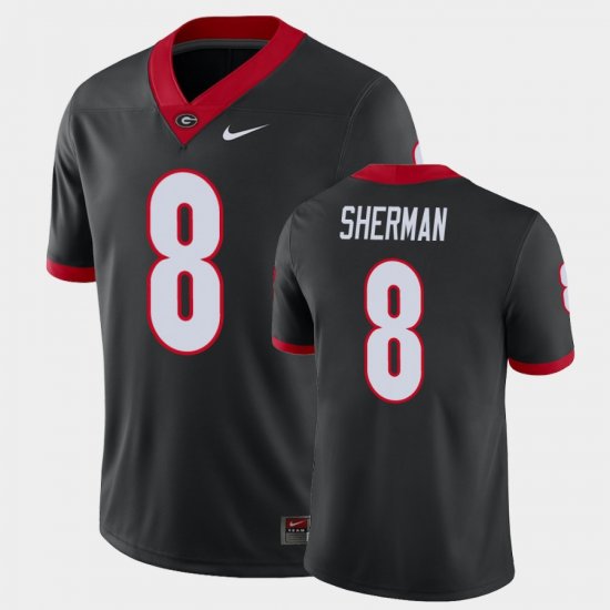 #8 MJ Sherman Game Georgia Bulldogs Alternate Mens Black Jersey 186413-713