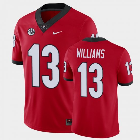 #13 Mykel Williams Game Georgia Bulldogs Men\'s Red Jersey 860068-683