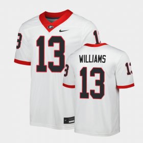 #13 Mykel Williams Game UGA Bulldogs Men White Jersey 871274-334