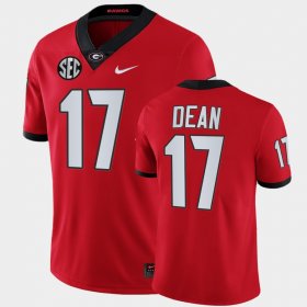 #17 Nakobe Dean College Football University of Georgia Game Men's Red Jersey 745522-147