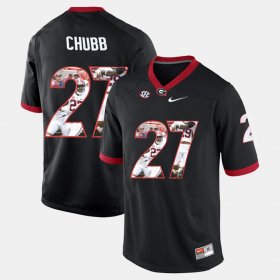 #27 Nick Chubb Player Pictorial UGA Men's Black Jersey 916982-177