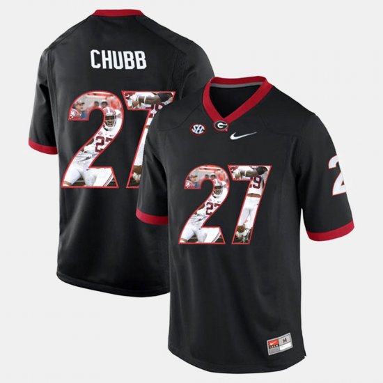 #27 Nick Chubb Player Pictorial UGA Men\'s Black Jersey 916982-177