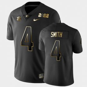 #4 Nolan Smith 2021 National Champions Georgia Bulldogs Golden Men's Black Jersey 628283-591