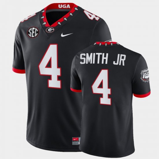 #4 Nolan Smith College Football Georgia Bulldogs Block Number Font Chick-fil-A Men Black Jersey 573983-859