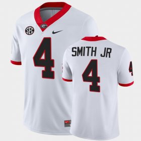 #4 Nolan Smith College Football University of Georgia Block Number Font Football Mens White Jersey 546372-671