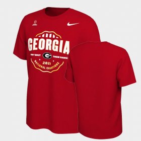 College Football UGA 2021 CFP National Champions Celebration Mens Red T-Shirt 932737-504 College Football UGA 2021 CFP National Champions Celebration Mens Red T-Shirt 932737-504