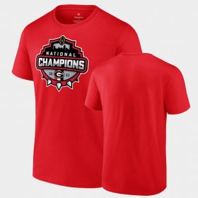 College Football UGA 2021 CFP National Champions Official Logo Men's Red T-Shirt 916198-710 College Football UGA 2021 CFP National Champions Official Logo Men's Red T-Shirt 916198-710