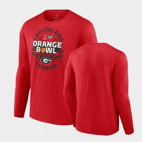 College Football UGA 2021 Orange Bowl Whistle Long Sleeve Men Red T-Shirt 669437-695 College Football UGA 2021 Orange Bowl Whistle Long Sleeve Men Red T-Shirt 669437-695