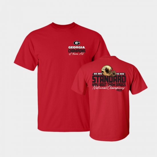 2022 National Champions UGA Gold Standard Men Red T-Shirt 180557-359