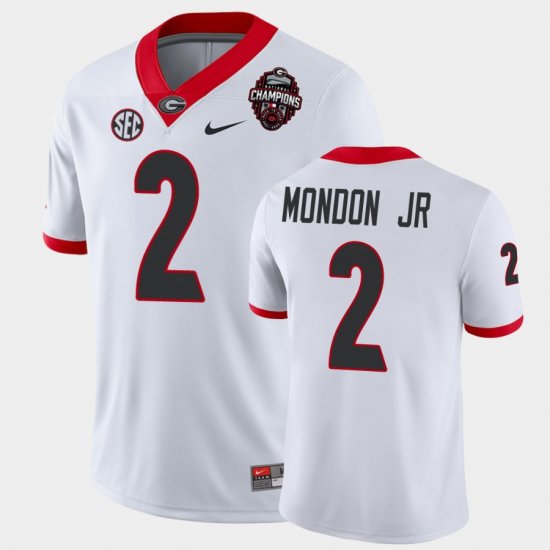 #2 Smael Mondon Jr. 2022 National Champions UGA Mens White Jersey 233012-831