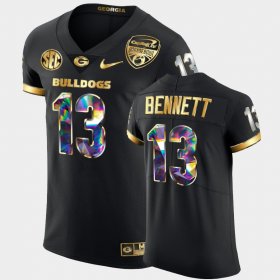 #13 Stetson Bennett 2021 Orange Bowl Georgia Golden Diamond Edition Mens Black Jersey 612925-977 #13 Stetson Bennett 2021 Orange Bowl Georgia Golden Diamond Edition Mens Black Jersey 612925-977