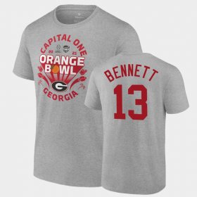 #13 Stetson Bennett 2021 Orange Bowl UGA CFP Men Gray T-Shirt 530932-888 #13 Stetson Bennett 2021 Orange Bowl UGA CFP Men Gray T-Shirt 530932-888