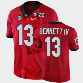 #13 Stetson Bennett College Football Georgia 2022 National Championship Decisive Highlights Men's red Jersey 375759-918 #13 Stetson Bennett College Football Georgia 2022 National Championship Decisive Highlights Men's red Jersey 375759-918