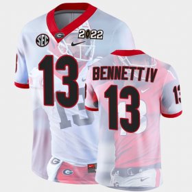 #13 Stetson Bennett College Football UGA 2022 National Championship Decisive Highlights Mens White Jersey 236407-207 #13 Stetson Bennett College Football UGA 2022 National Championship Decisive Highlights Mens White Jersey 236407-207