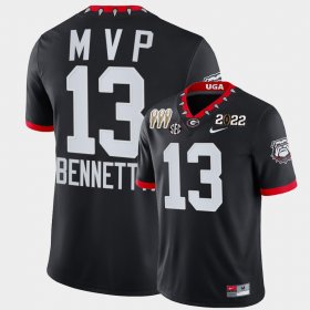 #13 Stetson Bennett College Football University of Georgia 3-Times CFP National Champions MVP Mens Black Jersey 349329-651 #13 Stetson Bennett College Football University of Georgia 3-Times CFP National Champions MVP Mens Black Jersey 349329-651