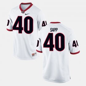 #40 Theron Sapp Alumni Football Game University of Georgia Mens White Jersey 901968-407 #40 Theron Sapp Alumni Football Game University of Georgia Mens White Jersey 901968-407