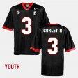 #3 Todd Gurley II College Football UGA Youth Black Jersey 819964-302