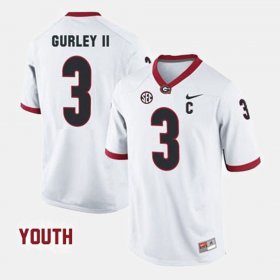 #3 Todd Gurley II College Football University of Georgia Youth White Jersey 381784-632 #3 Todd Gurley II College Football University of Georgia Youth White Jersey 381784-632