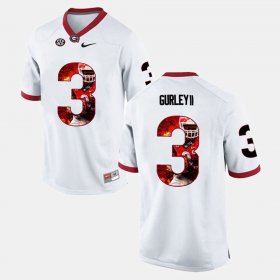 #3 Todd Gurley II Player Pictorial Georgia Bulldogs Mens White Jersey 224883-685 #3 Todd Gurley II Player Pictorial Georgia Bulldogs Mens White Jersey 224883-685