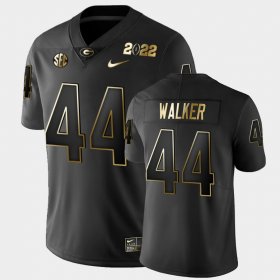 #44 Travon Walker 2021 National Champions Georgia Bulldogs Golden Men Black Jersey 873623-149