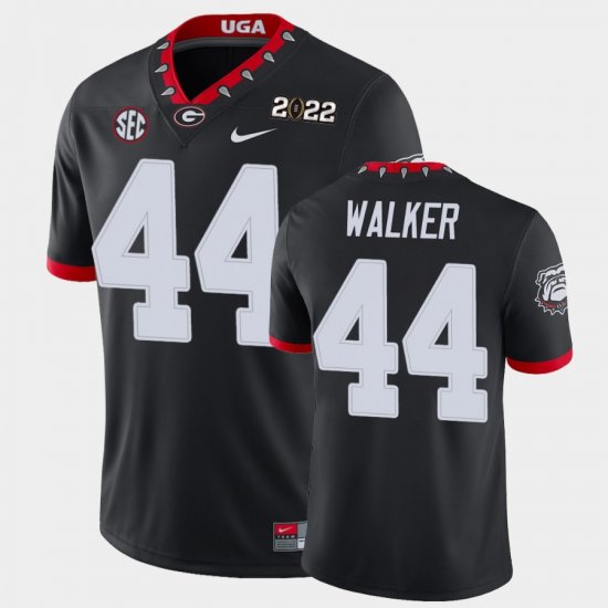 #44 Travon Walker 2021 National Champions University of Georgia Game Mens Black Jersey 652567-333