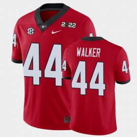 #44 Travon Walker 2021 National Champions UGA Game Men's Red Jersey 362190-255